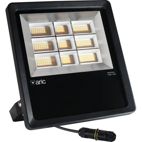 PROJECTEUR TWISTER 4 noir 120W 4000K IP66 IK08 19200lm 90° 50000h ARIC 51683 (1/3)