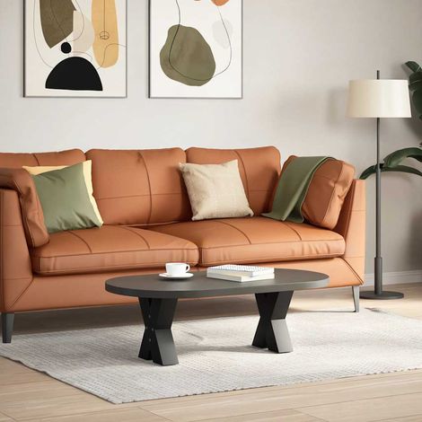 Maison Exclusive - Couchtischbeine X-Form 2 Stk. Schwarz 40x(30-3