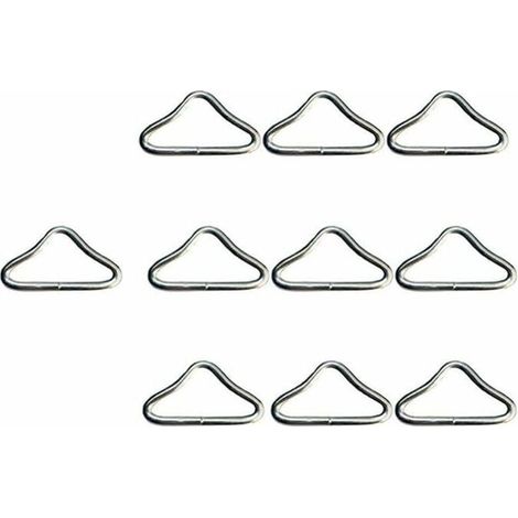 Ressort de Trampoline, Boucle de triangle de trampoline, trampoline V Bagues en acier inoxydable Triangle Bagues Boucle pour Bracelet Keeper Trampoline Bounce Bounce Accessoires 10pcs (1/5)