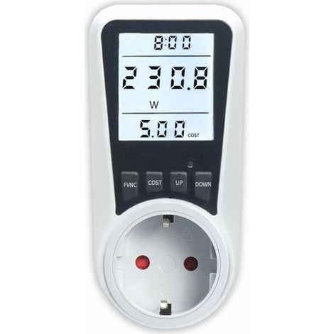 Wattmètre Prise Compteur d'Énergie, Consommation d'Énergie avec 7 Modes Surveillance, Écran LCD Rétroéclairé, Prise Consommation Electrique pour Économie d'Energie, Surcharges de P (1/5)