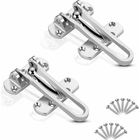 Set di 2 staffe di sicurezza in acciaio resistente per porte 2 x 4, barra di sicurezza a forma di U (1/5)