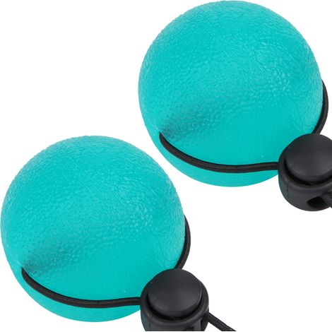 Set mit 2 Silikon-Massagebällen zur Regeneration und Druckentlastung des Handgelenks – Grün – 35 Grad (1/5)