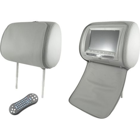 TRADE SHOP - Coppia Poggiatesta Auto Monitor Lcd 7 Pollici Dvd Usb Sd Card Con Patta -