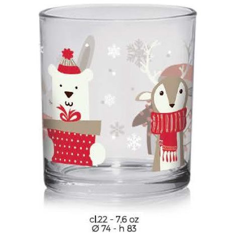 Cerve happy elf, set 3 bicchieri acqua cl 22