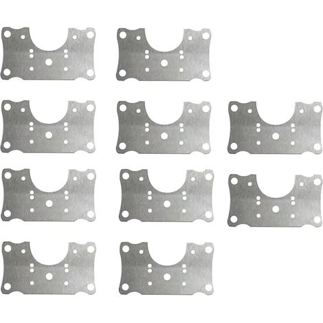 Kit de réparation de charnières de placard (10 pièces) : plaque de fixation plate avec trou pour porte de placard de cuisine et outils ménagers. (1/5)