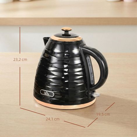 Bouilloire électrique, 1,7 L, 2,2 kW, fonction ébullition rapide avec filtre anticalcaire amovible et lavable (1/5)