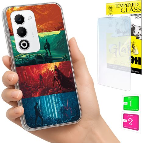 Funda para Oppo A5 5G con cubierta para foto, carcasa trasera y cristal 9H. (1/5)