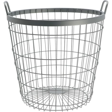 Panier de récolte rond en fer - Argenté - 56,7 L - Livraison gratuite (1/5)