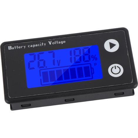 Écran LCD témoin tension capacité batterie 10-100V voltampèremètre numérique 2 fils indicateur pour moto auto bateau camping-car (1/5)