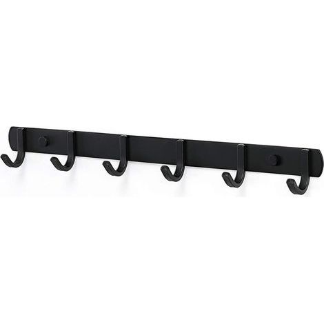 Hook Murale - Crochet Aluminium 45 x 3 cm - Fixation Murale pour Vestiaire Bureau Salle de Bain - 1 Pièce (1/4)