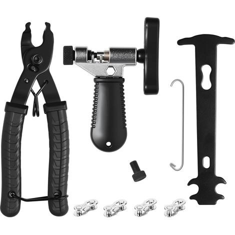 Bicycle Chain Kit Tool Compatible with 6 to 12 Speeds  Chain Finder, Link Pliers, Wear Gauge, 4 Pairs of Links (1/5)