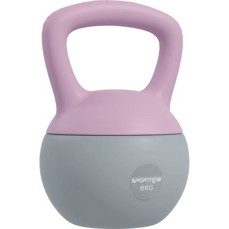 6KG Soft Kettlebell-Kettle Bell with Non-Slip Handle for Home Gym-Weight Lifting-Strength Training-Purple/Grey (1/5)