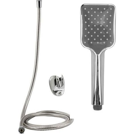 Trade Shop - DUSCHSET DUSCHKOPF RECHTECKIGES DUSCHBADEZIMMER MIT 1,8 MT SPITZENHALTERUNG 69314 -
