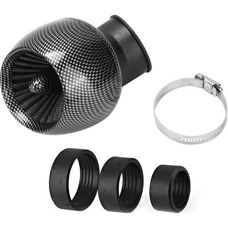 Apple-shaped air filter, wear-resistant, stable carbon fiber style, quiet and dustproof for motorcycles (1/5)