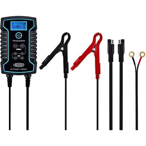 CHARGEUR BATTERIE INTELLIGENT + MAINTIEN DE CHARGE 6A 6/12V RING
