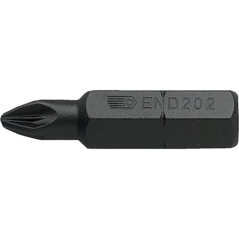 Embout impact série 2 pour vis Pozidriv en brunie 7,94 mm FACOM END.203