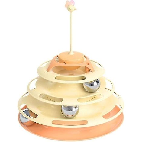 Jouet pour chat : Tour à rouleaux interactive avec boule et bâtonnet de jeu pour chat (1/5)