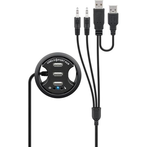 Goobay 93894 hub de interfaz USB 2.0 480 Mbit/s Negro (1/5)
