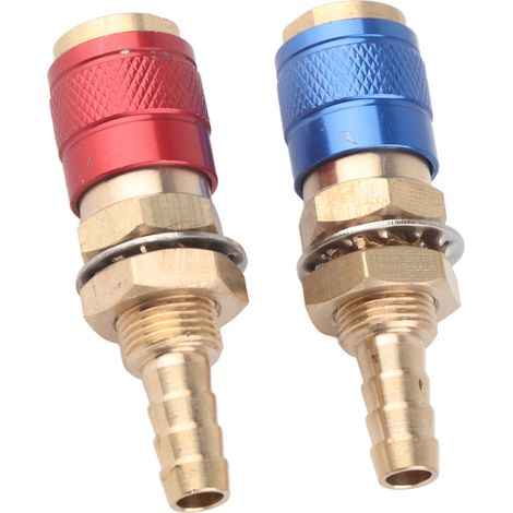 Wassergekühlter Gasadapter, tragbarer Schnellverbinder aus Messing mit Stecker für PTA DB MIG/TIG-Schweißbrenner M8 (8 mm) (1/5)