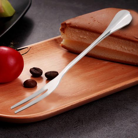 Lot de 5 fourchettes épaisses en acier inoxydable pour barbecue, brochettes de fruits et de snacks à la maison (1/5)