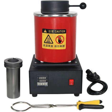 Forni per la fusione dell'oro, funzionamento a doppia tensione, controllo preciso della temperatura, 2 kg, rosso, 220 V (1/2)