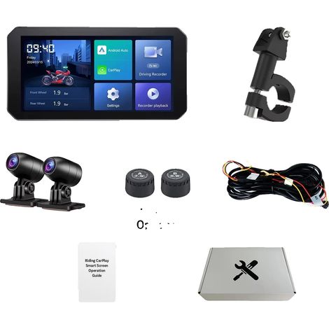 Motorraddisplay, drahtlose Konnektivität, Dual Dash Cam, C6 mit TPMS (1/2)