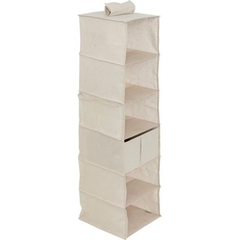 Colonne de Rangement à Suspendre "Dressy" 127cm Beige (1/5)