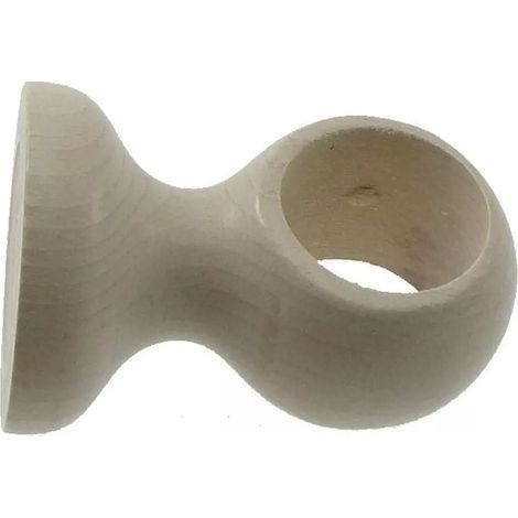supporto per soffitto per bastone ø28mm con viti e tasselli sbiancato.