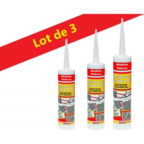 Lot de Colle contact néoprène, colle de montage, tout type de matériaux, plinthes, cuir, bois, ... Fabrication Française - Lot de 3. (1/5)