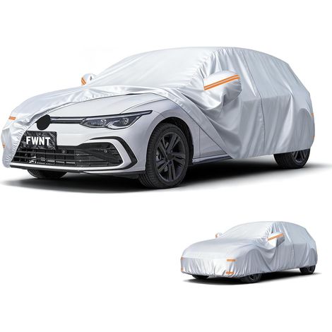 4 Seasons Car Cover - Waterproof, Breathable and Sun Protection Outdoor Cover with Zip and Cotton Lining for Hatchback (1/5)