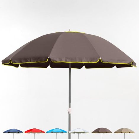 Sonnenschirm 220 cm Aluminium windfester professioneller UV-Schutz Bagnino Fluo - Braun