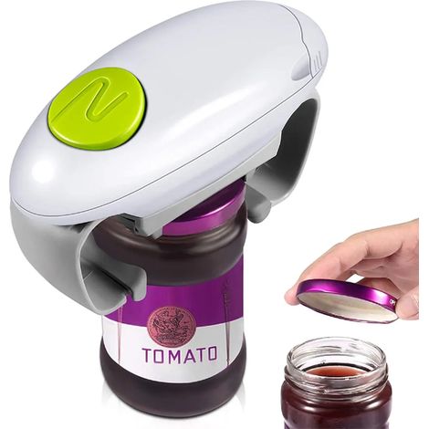 Ouvre-bocal automatique, couple plus élevé pour une meilleure performance lors de l'ouverture des bocaux (vert) (1/5)