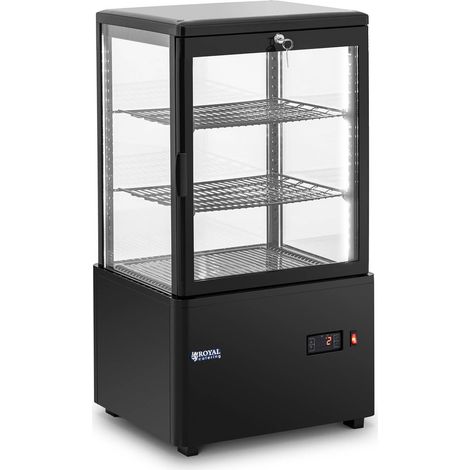 Royal Catering – Vitrine réfrigérée 58L – Température 0-12°C – Présentation élégante pour café et bistro – Matériaux de qualité professionnelle (1/5)