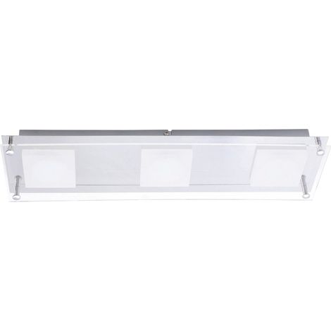 Applique murale LED design moderne 12W 960 lm en métal et acrylique coloris chrome 44x44x12 cm - PANGIVO (1/5)