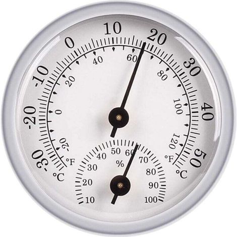 Hygromètre Thermomètre, Capteur D'Humidité Moniteur Détecteur Mesures, Thermomètre Analogique Utilisé Dans un Environnement Humide de Terrasse Intérieure/Extérieure (1/4)