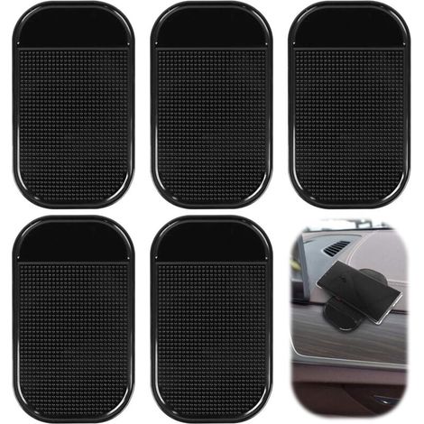 5pcs Tapis Anti-Dérapants pour Voiture, Support Antidérapant pour Téléphone sur Tableau de Bord (1/2)