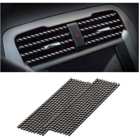 20 PCS Bande Décorative pour Climatiseur de Voiture, Accessoires intérieurs de voiture, Multicolore Bande décorative pour la plupart des bouches d'aération (Fibre De Carbone) (1/5)