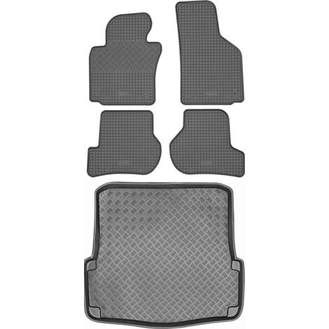 SET di tappetini in gomma per auto e tappetino per bagagliaio per Skoda Octavia II Kombi dal 2005 al 2008 (1/5)