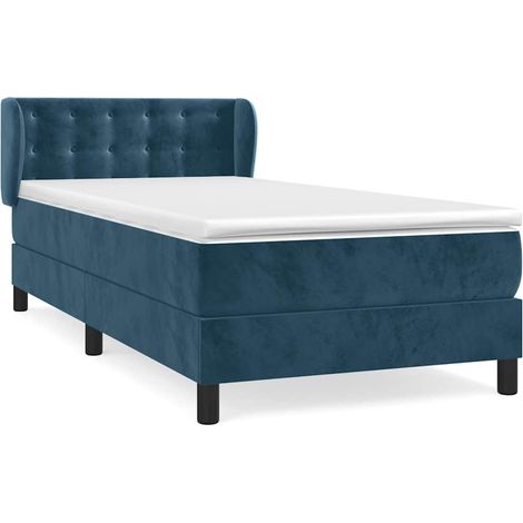 Maison Exclusive - Boxspringbett mit Matratze Dunkelblau 90x190 c