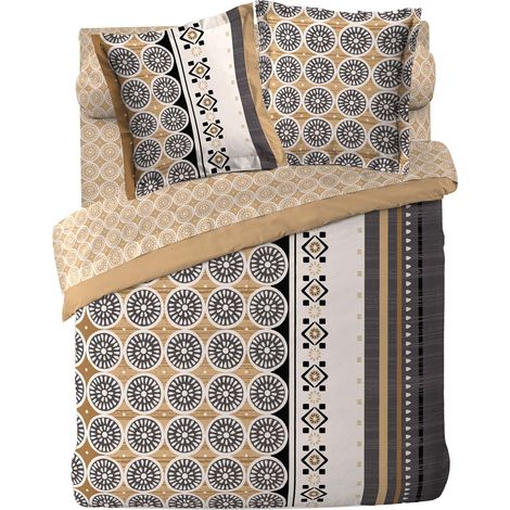 Housse de couette coton 6 pieces 220 x 240 cm Geo-Janima