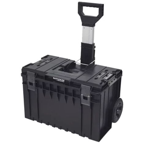 Qbrick – Boîte à outils sur roulettes 50L – Dimensions 585x438x690mm – Joint étanche contre poussière et eau – Roues motrices en caoutchouc (1/3)