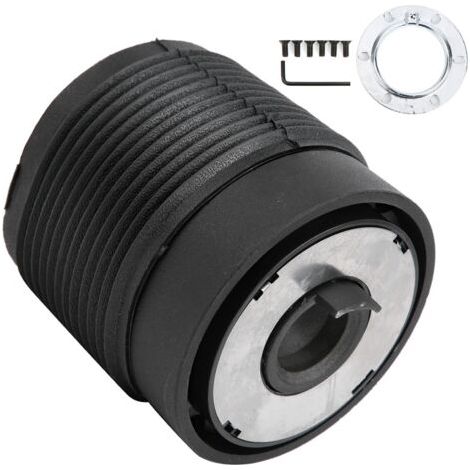 DEESSE SHOP-KIT DE DE VOLANT DE DIRECTION ADAPTATEUR DE REMPLACEMENT POUR TRANSPORTEUR T4 1996-2003 POUR UNE CONDUITE AMÉLIORÉE NOIR ARGENT (1/5)
