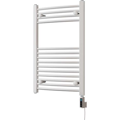 Zennor - White Electric Towel Rail H800mm x W500mm Curved 300w Thermostatic WIFI (1/3)