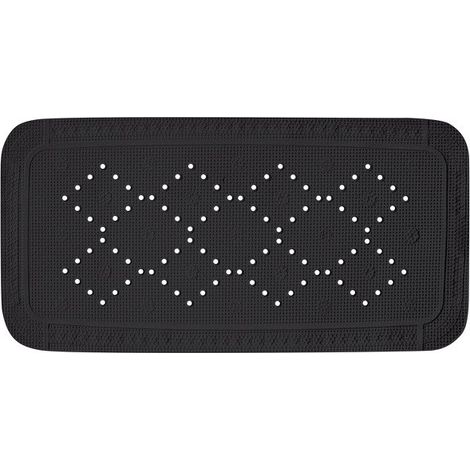 Tapis de baignoire PVC ALASKA 71x36cm Noir Spirella