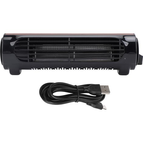 Ortviai Ventilateur de siège auto USB 3 vitesses, silencieux, portable, fixation sur appuie-tête, couleur marron, modèle CF02