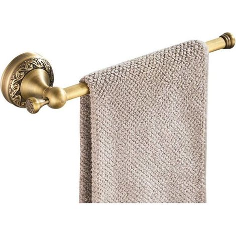 Kurzer, quadratischer Handtuchring aus hochwertigem Messing zur Wandmontage, praktischer, platzsparender Handtuchhalter im Antik-Stil für Bad, WC und Küche