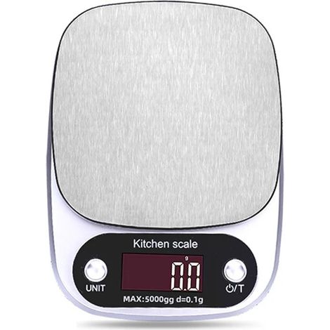 Balance de cuisine numérique de haute précision (1 g à 10 kg), acier inoxydable, écran LCD, fonction tare, accessoires pour la cuisine et le barbecue.