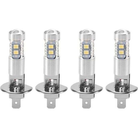 4 Pièces Ampoules LED H1 Phare Conduite Brouillard 6000K Blanc Lumière 200W (1/4)