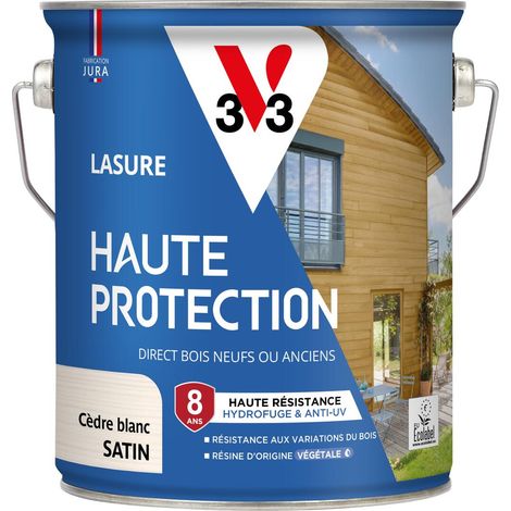 Lasure Haute Protection Biosourcée V33 cèdre blanc Satin - 2,5L