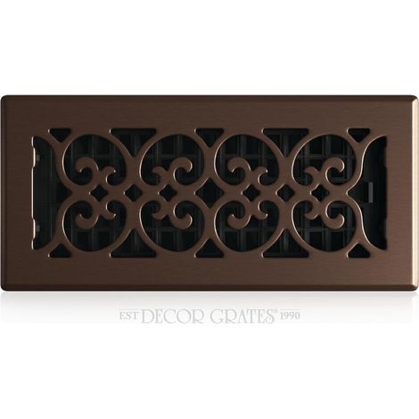 Decor grilles 4 par molette 25,4 cm Sol Registre, marron, SPH410-RB (1/5)